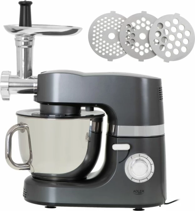 robot kuzhine planetar Adler AD4221, 2200W, tas 7L, me mulli mishi, inox/gri