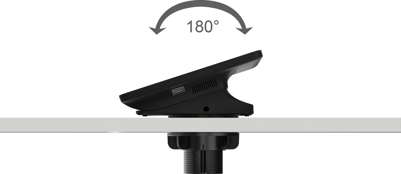 Aksesor montimi Yealink CTP25, për sisteme konferencash, 180° rrotullim, zi