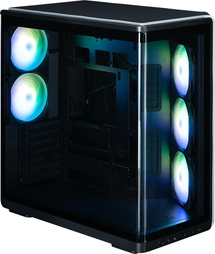 Kasë Zalman P60 Black Mid-Tower, ATX/Micro ATX/Mini ITX, 5x ARGB ventilatorë, USB Type-C, panel xhami, e zezë