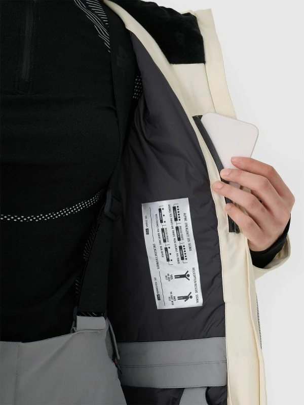 Jakne skijimi për femra 4F, e bardhë