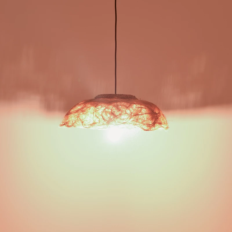 Dritë tavani Pictere, dru abaca, ngjyrë natyrale, D50x20cm