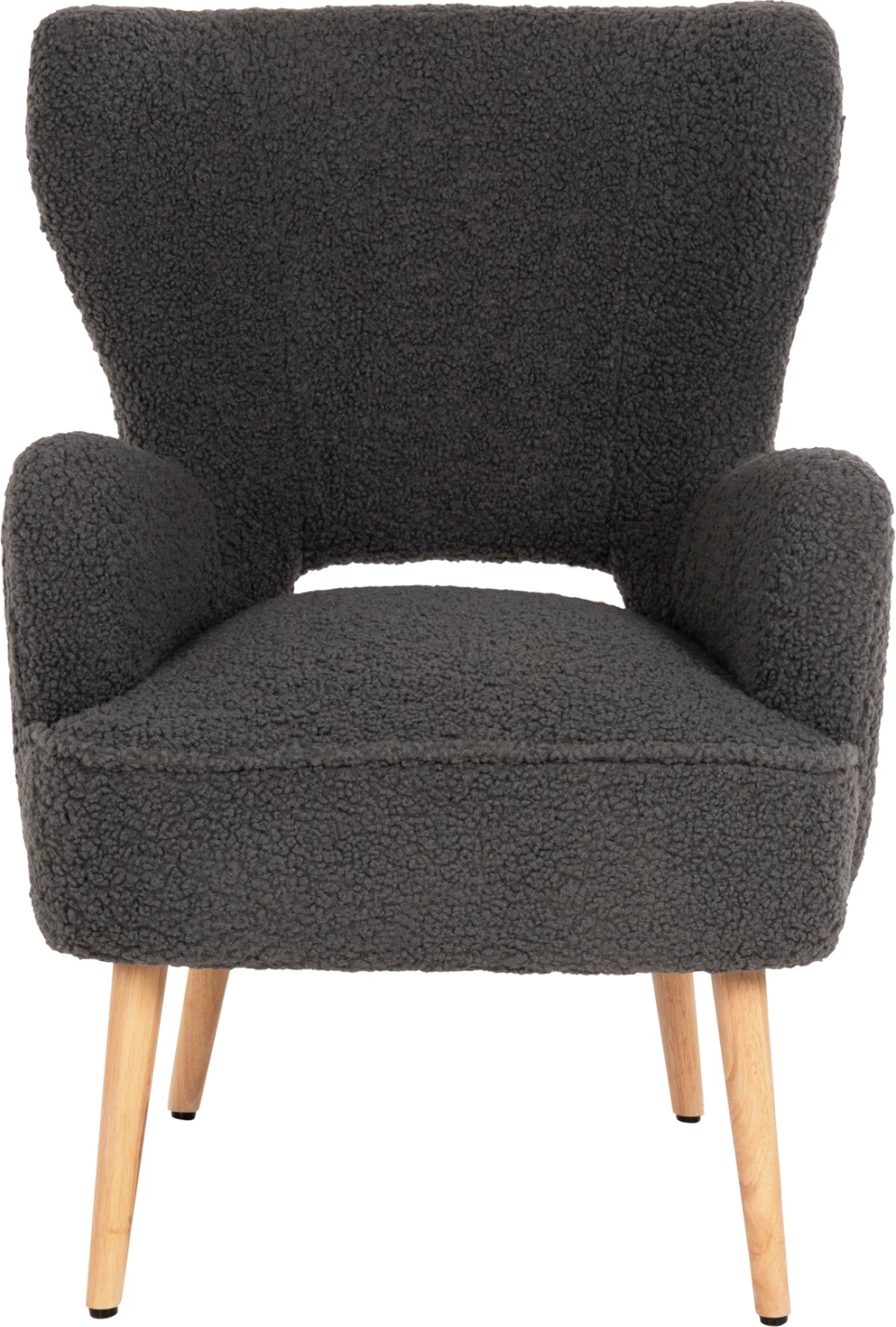 Fotelje MYLIE FH8394.21, pëlhurë boucle gri, 66x75x93H cm