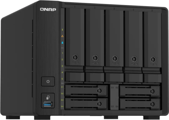NAS QNAP TS-932PX-4G, 9 bay (5x 3.5\" + 4x 2.5\"), 4GB DDR4 RAM, 2x 10GbE SFP+ + 2x 2.5GbE, i zi