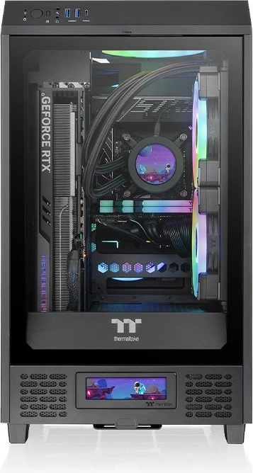 Panel LCD Thermaltake për Kasë The Tower 200, e zezë