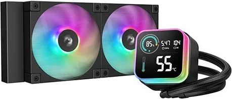 Ftohës me lëng Deepcool LQ240, 240mm, ARGB, i zi
