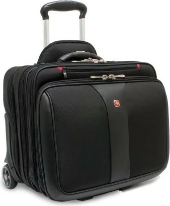 Set biznesi 2 pjesësh Wenger Patriot, trolley 17 inç me çantë notebook 15.4 inç, e zezë