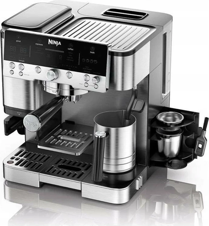 Aparat kafeje Ninja Luxe Cafe ES601EU, presion piston, 2L, argjend