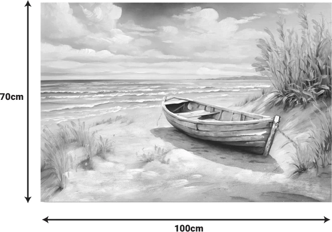 Pikturë kanavace Boato, shumëngjyrëshe, 100x3x70cm