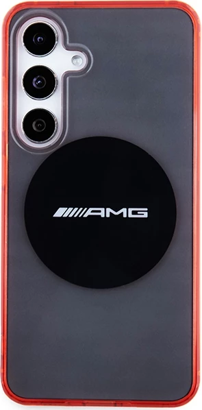 Mbështjellës Mercedes AMG Transparent Bicolor MagSafe për Samsung Galaxy S24, zi