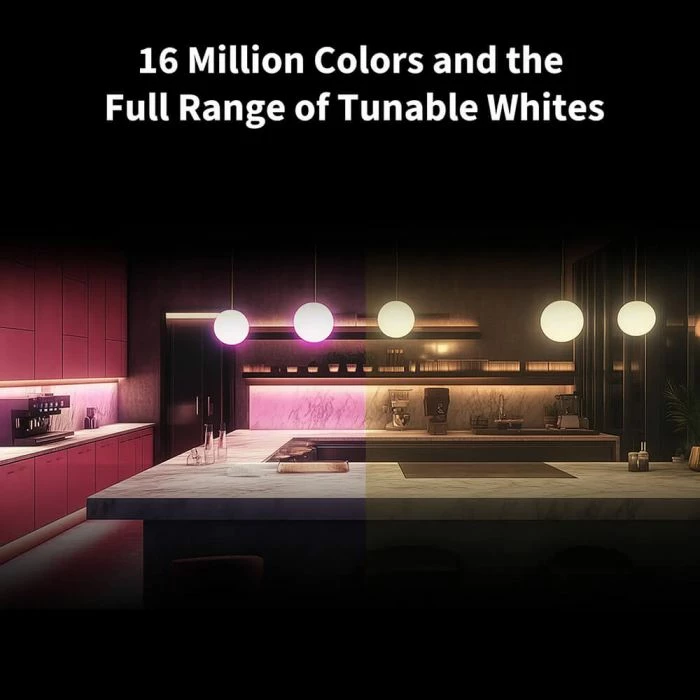 Llambë LED smart AQARA T2 LB-L02D, E27, RGB CCT, 4.9W, 450 lm, Thread/Zigbee/Bluetooth, 1 copë, bardhë