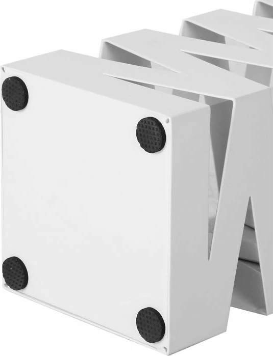 Mbajtëse ombrellash metalike SONGMICS LUC16W, 15.5 x 15.5 x 49 cm, me grepë & tabaka pikimi, e bardhë, set 1 copë + tabaka + 4 grepë