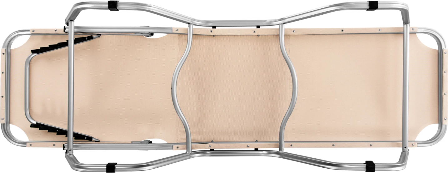 Shezlong profesional alumini FH5071.60 ngjyrë krem 60x195x30 cm