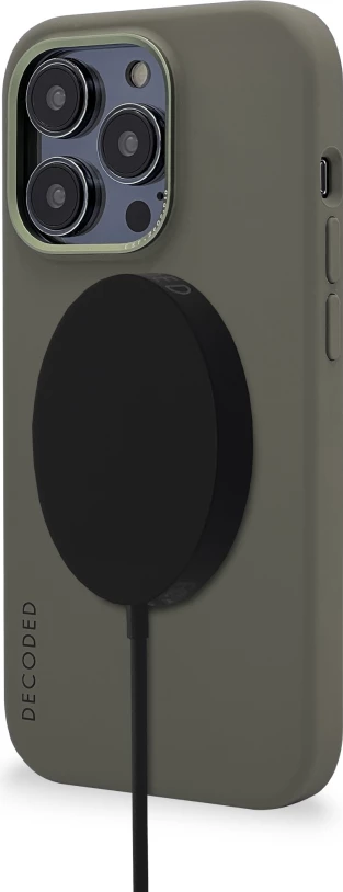 Mbështjellës Decoded për iPhone 14 Pro Max, MagSafe, silikon, Gjelbër