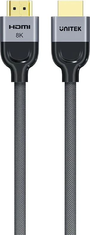 Kabëll HDMI Unitek 8K LUX 2.1, 8 metra, oplot, black-grey
