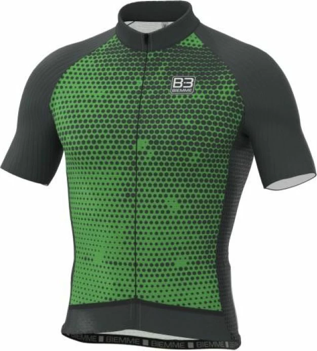 Fanellë çiklizmi Biemme për meshkuj, e zezë dhe e gjelbër