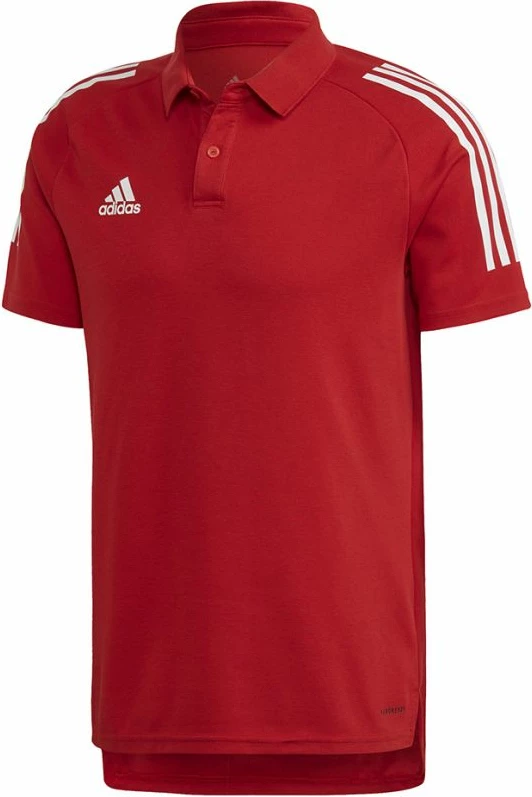 Maicë polo adidas për meshkuj, e bardhë me të kuqe