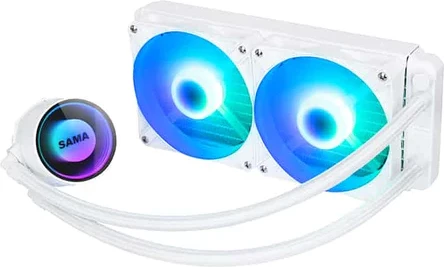 Ventilator Ftohës Me Ujë Për Kompjuter SAMA MW240DW (Bardhë)