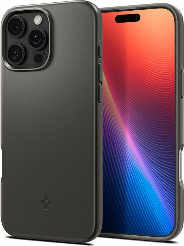 Mbështjellës Spigen Thin Fit MagSafe për iPhone 16 Pro, gunmetal