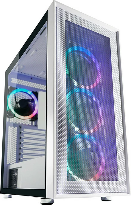 Kasë LC-Power Gaming 802W, Midi Tower, ATX/micro ATX/Mini-ITX, RGB, e bardhë