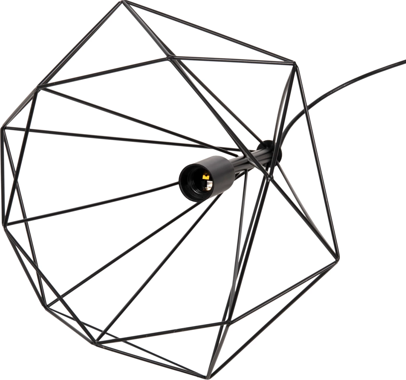 Llambë varëse tavani FH4064, kapak metali i zi, 32x37x128H cm