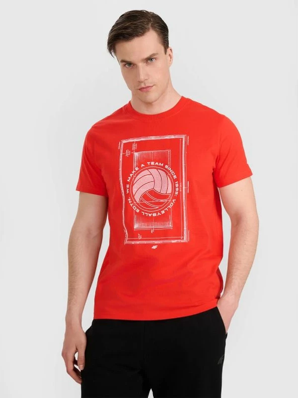 Maicë për meshkuj 4f, me print volejbolli