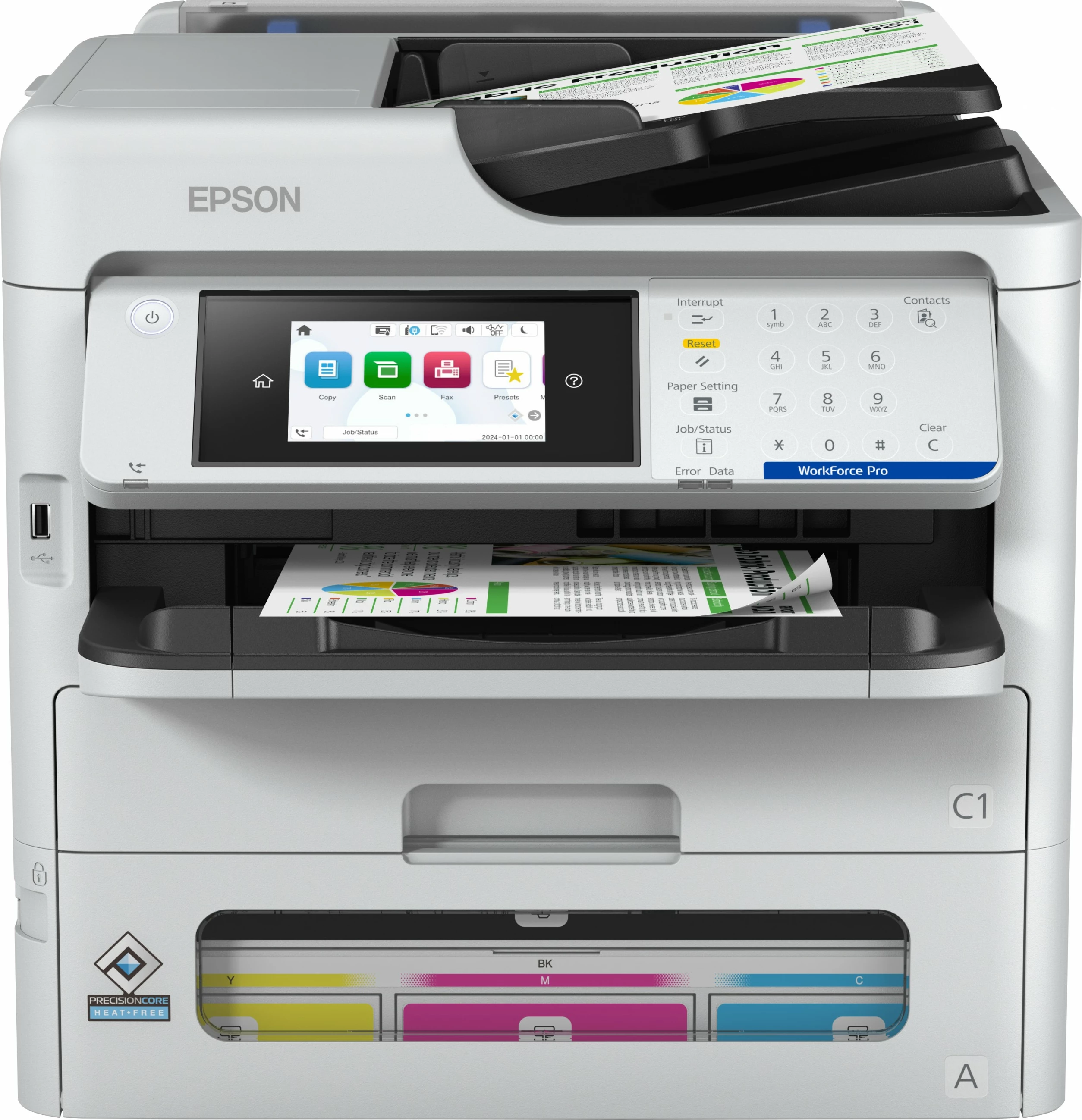 Printer multifunksional Epson WorkForce Pro EM-C800RDWF, inkjet, A4, i bardhë