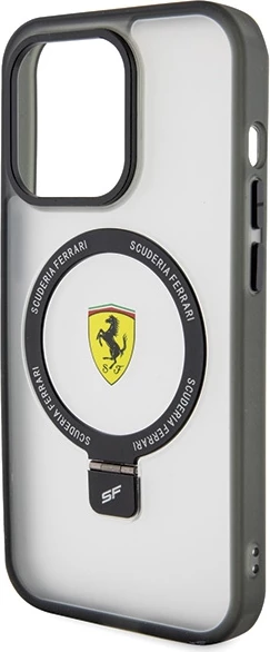 Mbështjellës Ferrari FEHMP15LUSCAH për iPhone 15 Pro 6.1", transparent, me Ring Stand, MagSafe