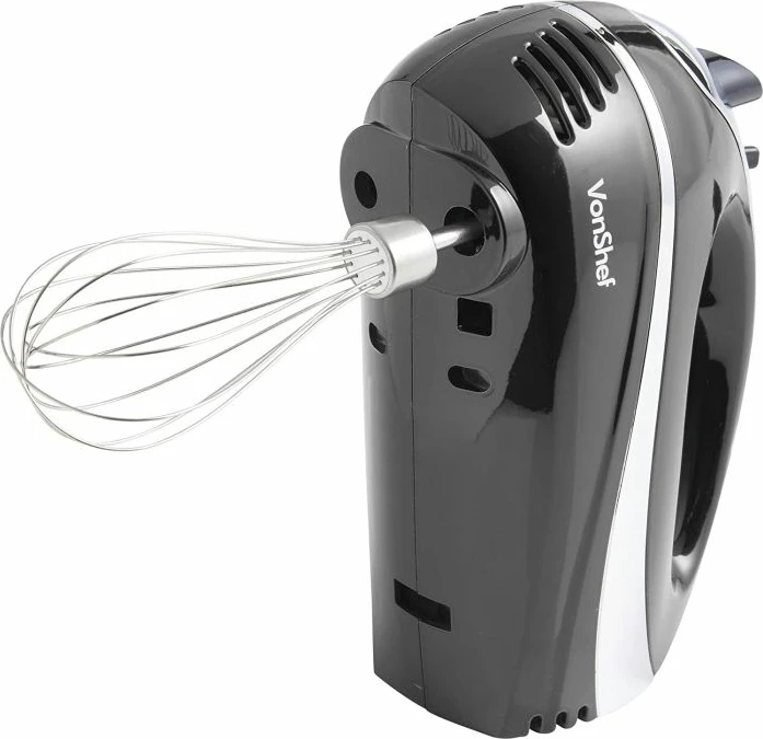 Mikser dore VONSHEF 2007067 300W 5 shpejtësi + turbo, set me 5 shtojca, zi/argjend