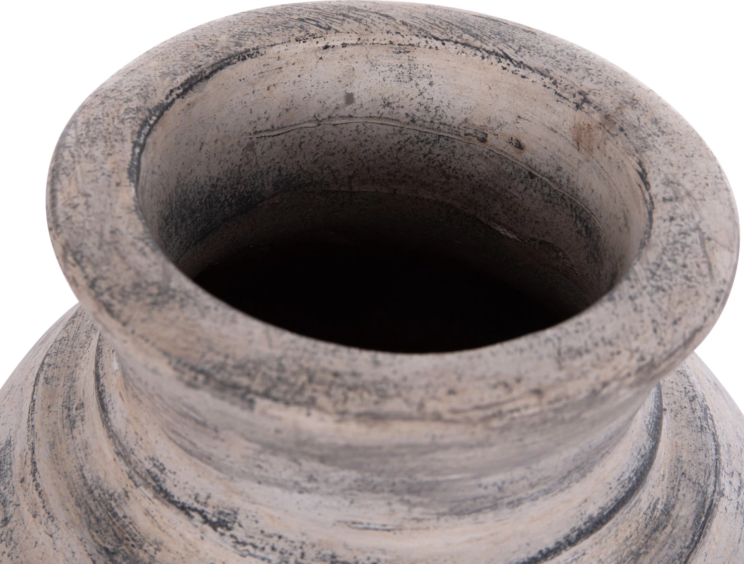 Vazo dekorative tavoline VERMO, terrakotë, ngjyrë gri e çelët, FH4393, 21x25cm