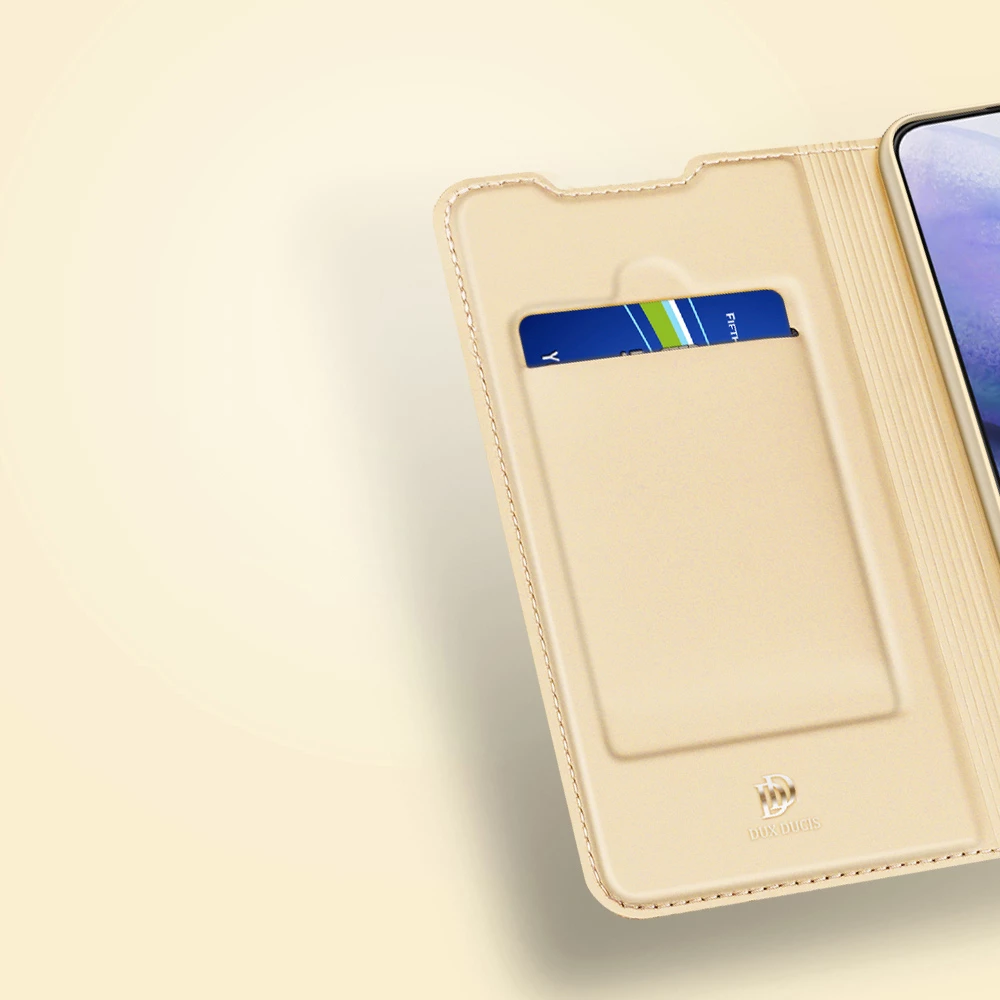 Mbështjellës Dux Ducis Skin Pro për Samsung Galaxy S22+, me kapak, funksion stand, xhep kartelash, Blu