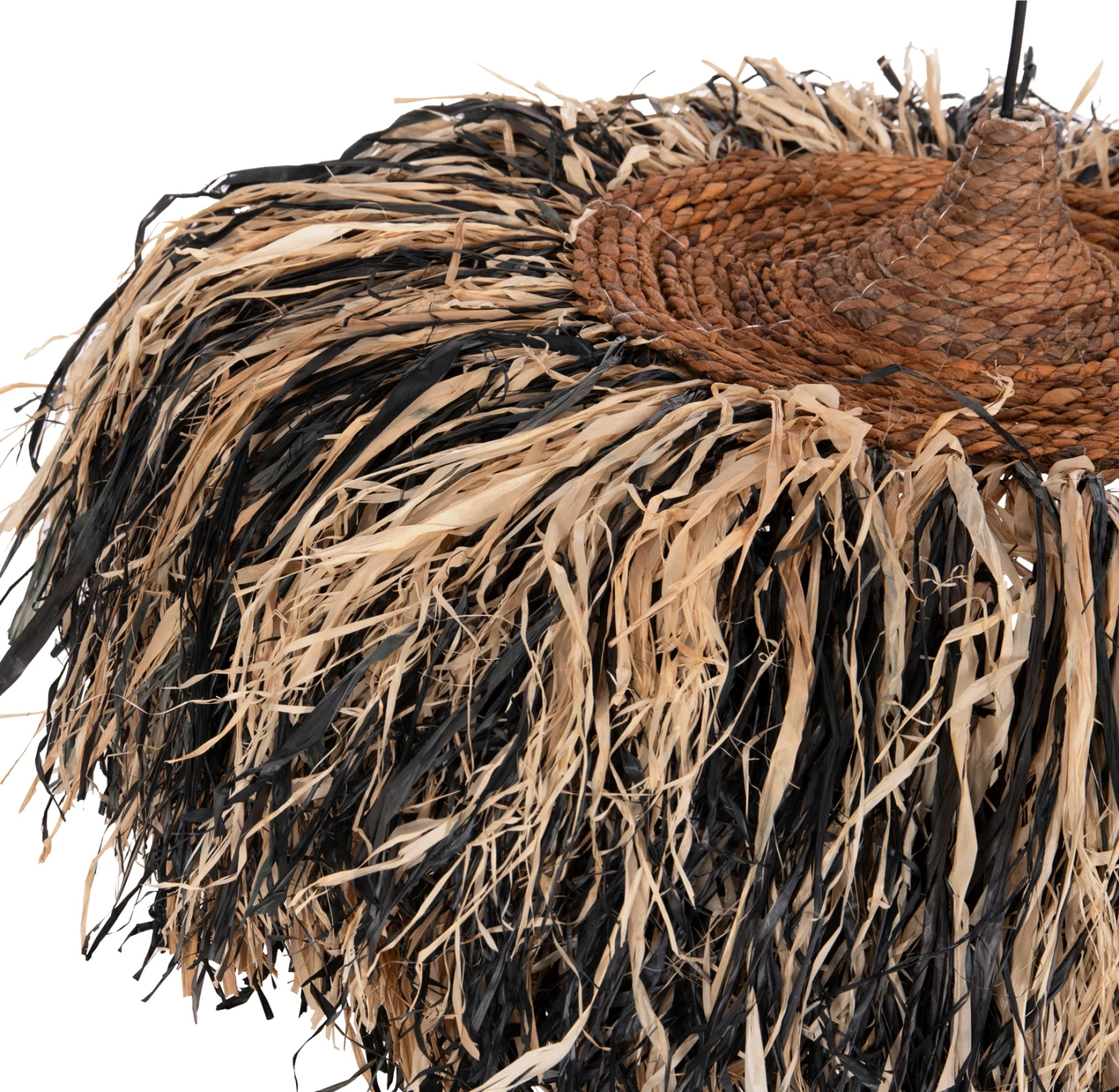 Llambë tavani varëse ORDEM, fibra sisali dhe banane, e zezë & natyrale, 75cm