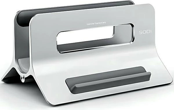 Mbajtës vertikal për laptop SODI SMS-300, alumin, vetë-rregullues me gravitet, deri 27 mm, 162 x 88 mm, argjendtë