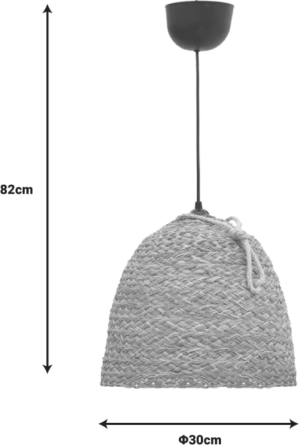 Dritë tavani prej kashte natyrale Inart D30x82cm