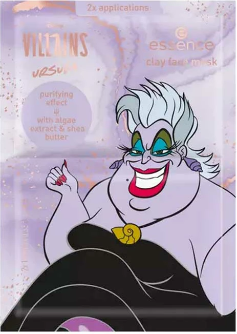 Maskë për fytyrë me argjilë Essence Disney Villains Ursula, 20 ml