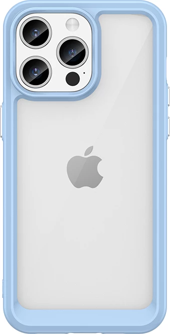 Mbështjellës Hurtel Outer Space Case për iPhone 15 Pro, transparent/kaltër