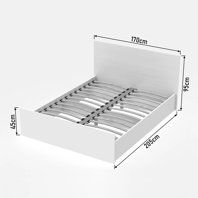 Krevat dopio Toscana ngjyrë bardhë 160x200cm