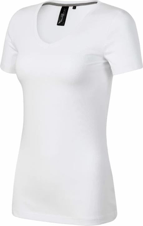 Maicë me qafë V për femra Malfini, e bardhë