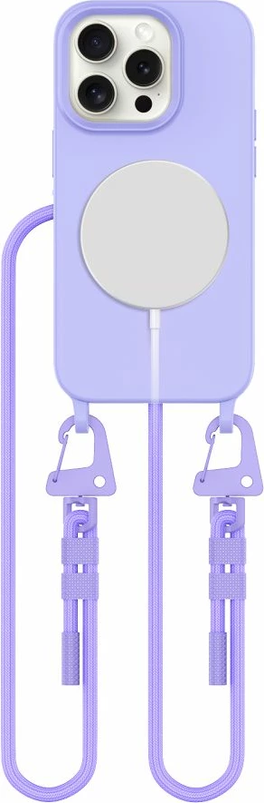 Mbështjellës Tech-Protect MagNecklace për iPhone 15 Plus/14 Plus, MagSafe, Violet, me litar
