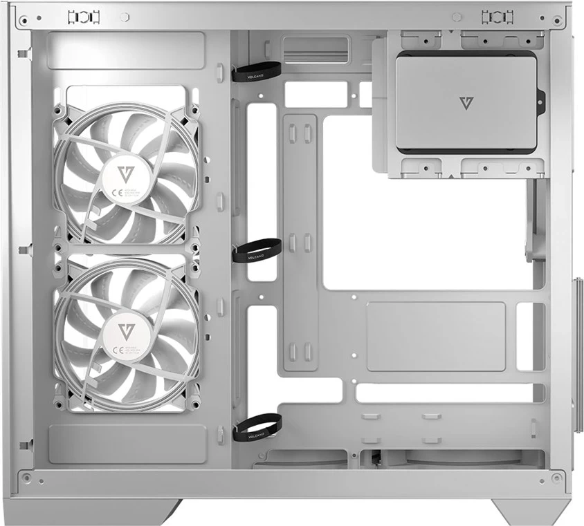 Kasë MODECOM Volcano Panorama APEX ARGB 3F MIDI, e bardhë