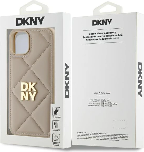 Mbështjellës DKNY për iPhone 14, Bezhe