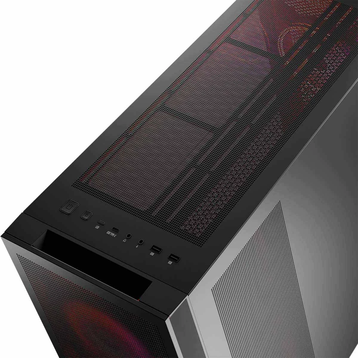 Kasë, MODECOM Volcano Expanse S Apex ARGB (AT-EXPANSE-SG-10-000000-0002), Midi Tower ATX, 4x140mm ARGB, panel xhami i temperuar, USB-C, e zezë