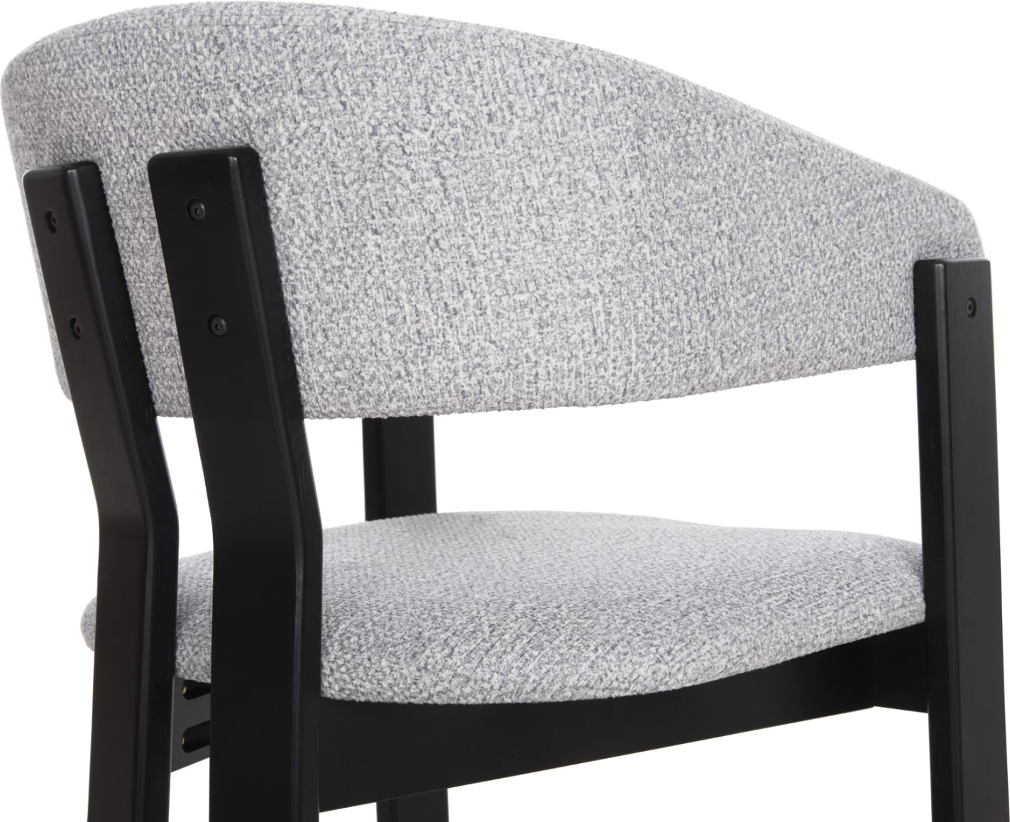 Karrige për ngrënie ZARRA FH9970.02 dru gome ngjyrë zezë-gri e lehtë 55,5x59x81,5Hcm., set prej 2 copë