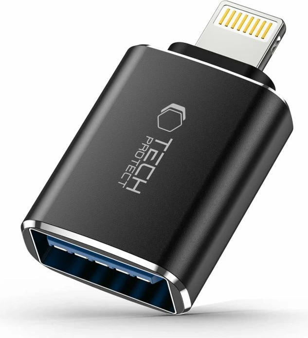 Adapter OTG Tech-Protect UltraBoost, Lightning (mashkull) në USB-A (femër), i zi