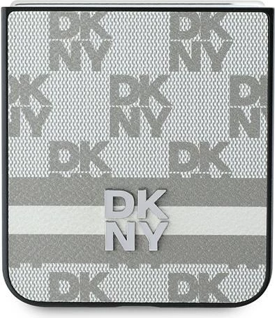 Mbështjellës për celular DKNY Checkered Pattern Printed Stripes për Samsung Galaxy Z Flip 6, Bezhe