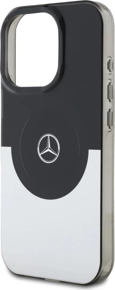 Mbështjellës Mercedes Double Layer BiColor MagSafe për iPhone 16 Pro Max, argjendtë