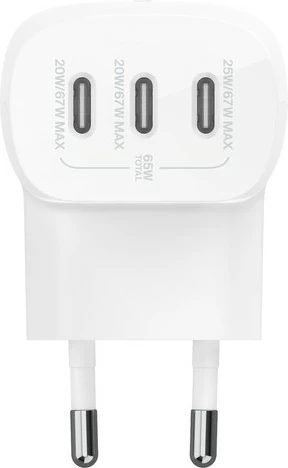 Karikues Belkin WCC002VFWH, 67W, 3 porta USB Type-C, i bardhë