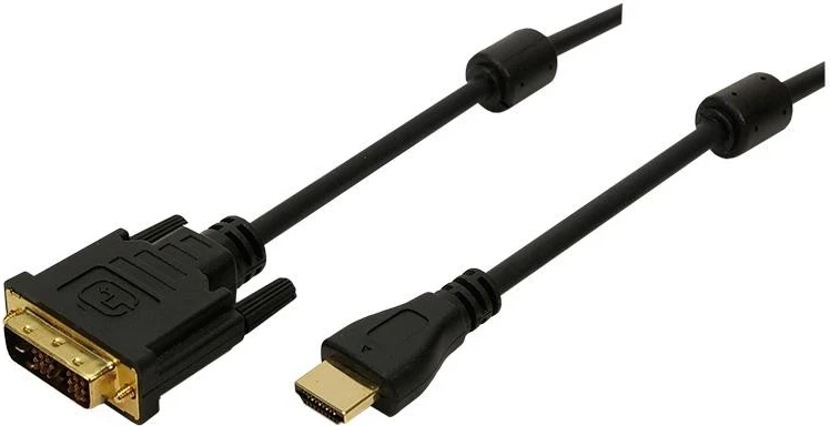 Kabllo LogiLink, DVI në HDMI, 5.0m, e zezë
