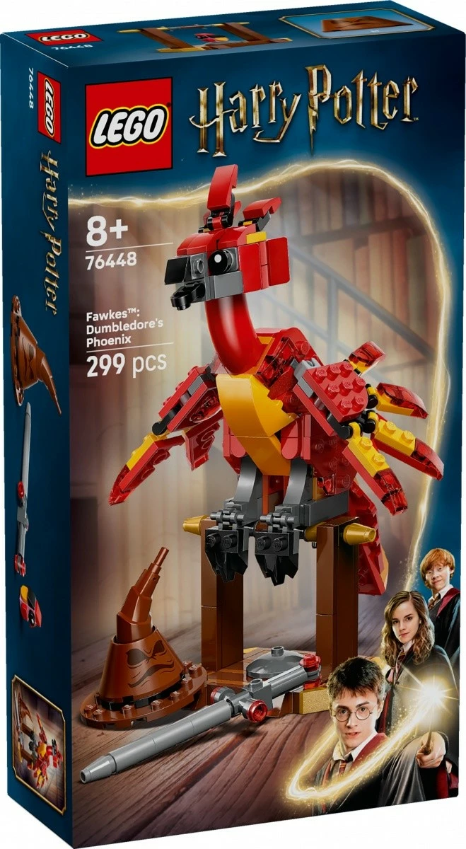 Set LEGO Harry Potter 76448 Fawkes: Feniksi i Dumbledore, 299 pjesë, për fëmijë 8+