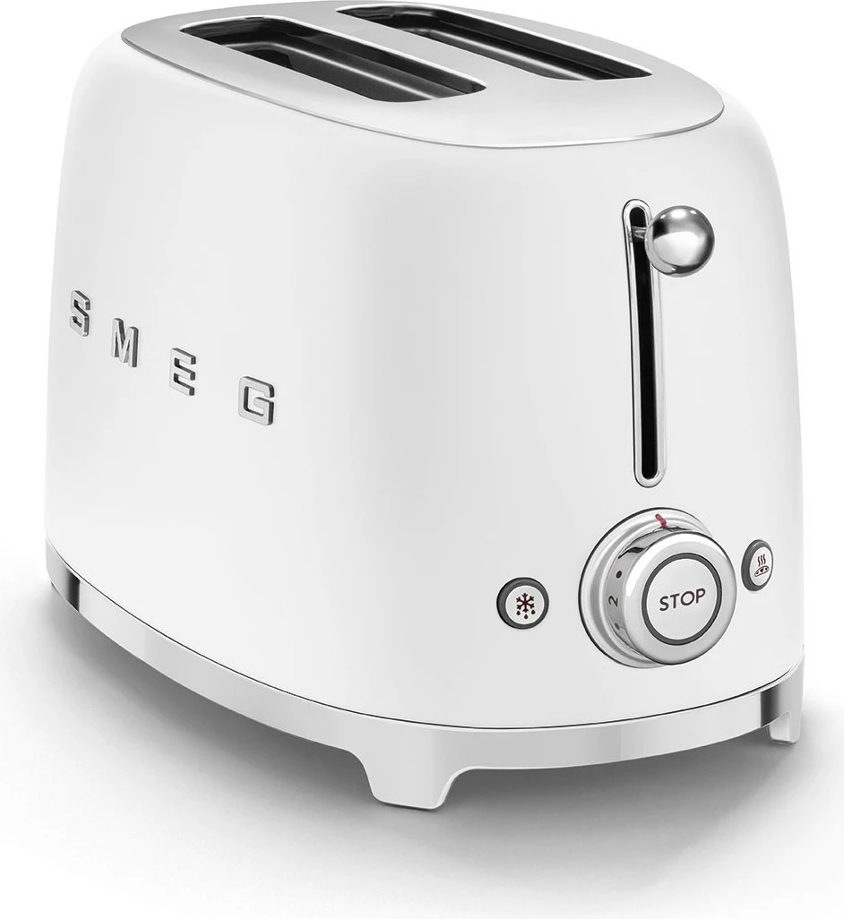 Tostues SMEG TSF01WHMEU, 2 feta, 950W, bardhë mat