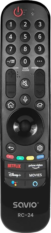 Telekomandë universale SAVIO RC-24 për LG SMART TV, e zezë